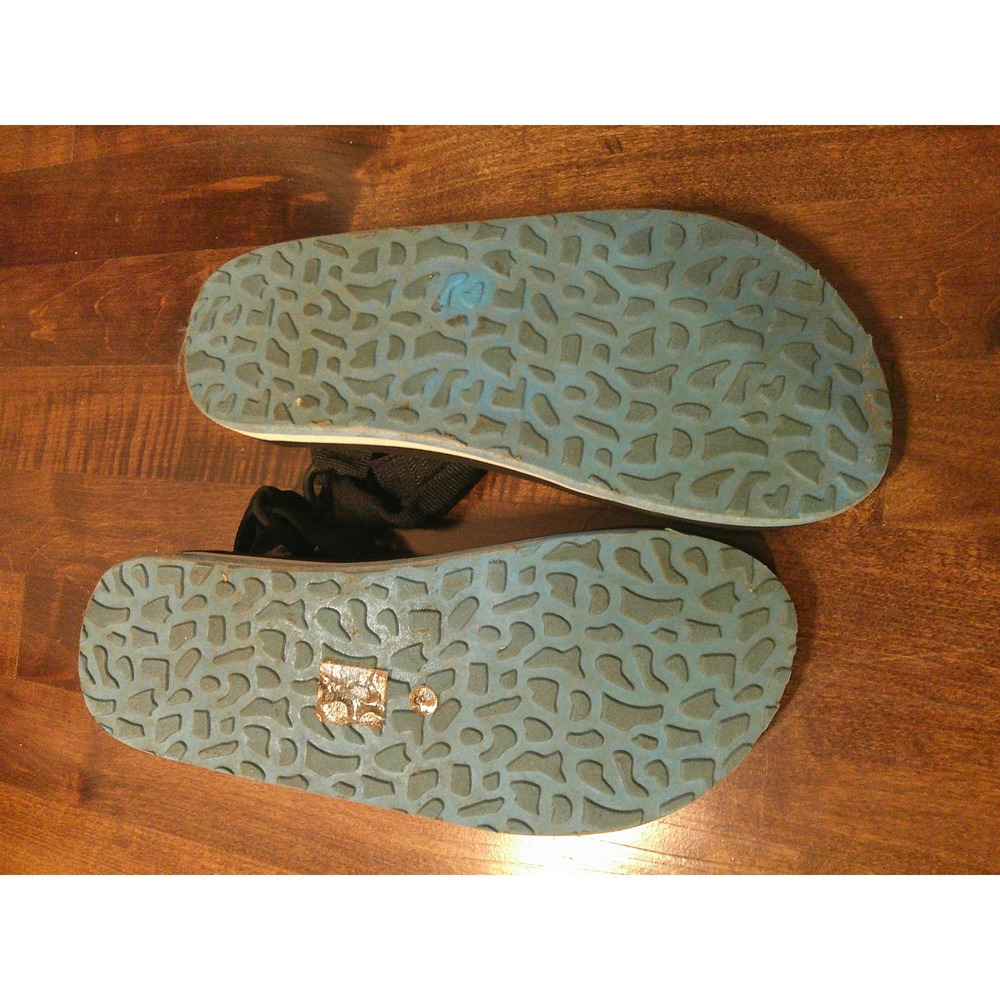 Hurley Strappy Sandals Women 8 Black Excellent Sporty Adjustable Hook-and-Loop - Picture 5 of 6